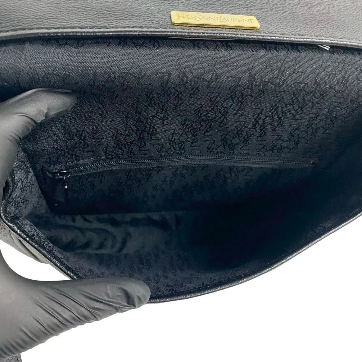 YVES SAINT LAURENT Shoulder Bag leather black