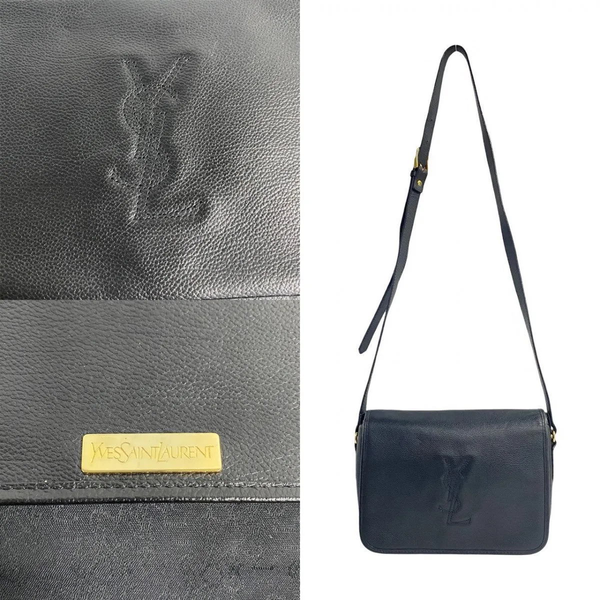 YVES SAINT LAURENT Shoulder Bag leather black